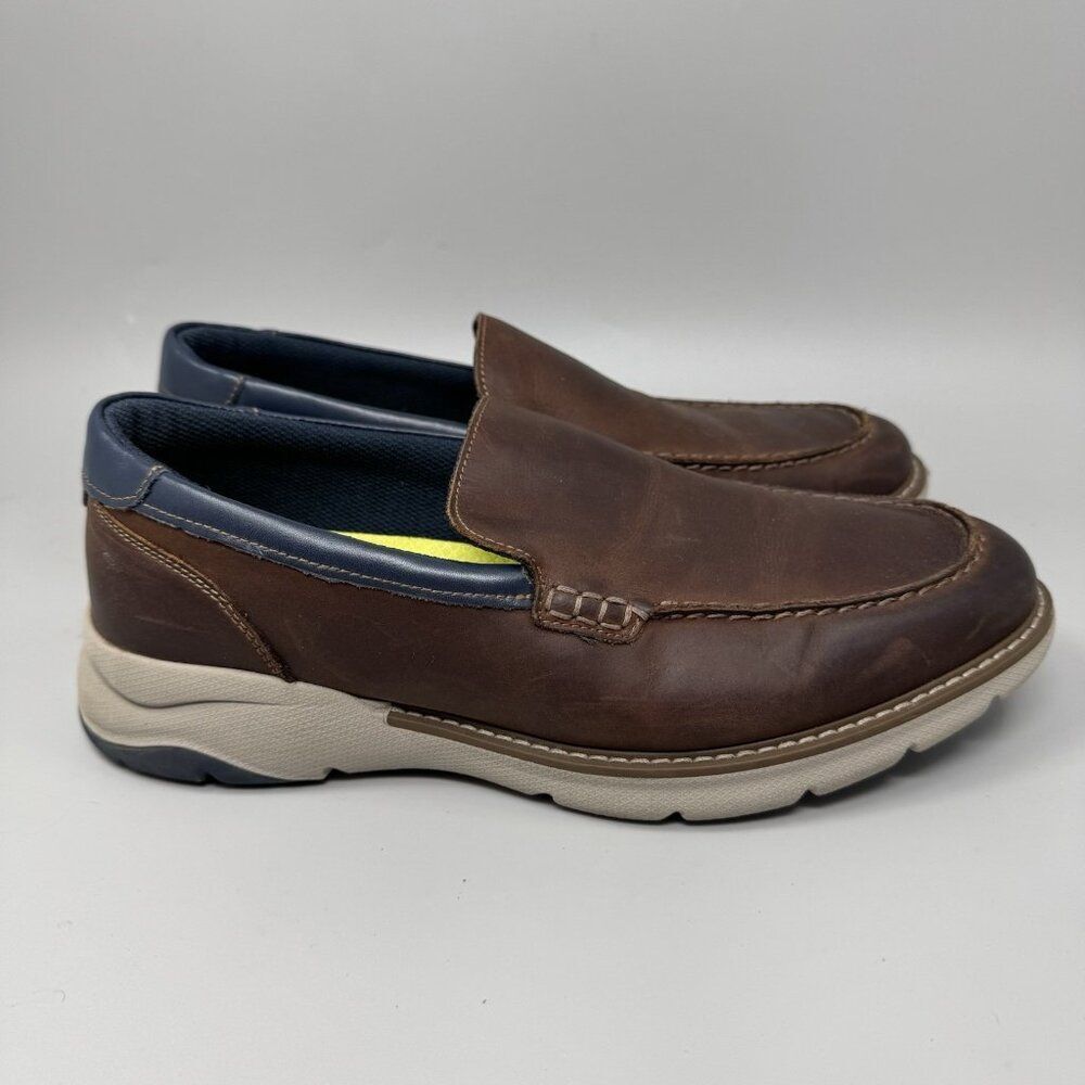 Florsheim Men's Frenzi Moc Toe Venetian Loafer Brown Crazy Horse Size 7W
